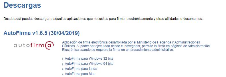 Descargar autofirma